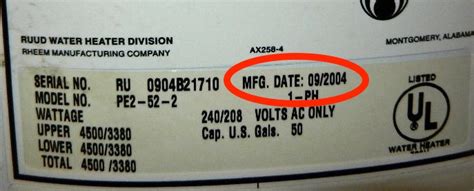 water heater serial number decoder|rheem water heater serial number lookup.